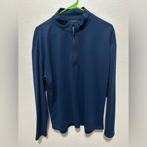 The North Face Men's Navy Blue Half-Zip Pullover Size Large